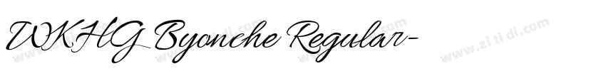 WKHG Byonche Regular字体转换